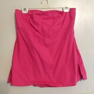 JCrew pink linen tube top